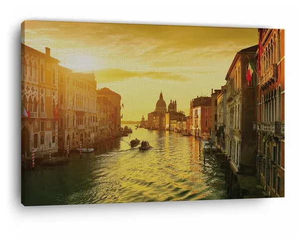 Multicolor_The_Grand_Canal_At_Sunset_Venice_Italy,_Wooden_Framed_Canvas_Paintings_|_For_Home_Decor_|_Bedroom,_Living_Room,Wall_Decoration_|_Wall_Art_Painting,_Ct0997,_Size_16_X_24_In