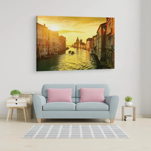 Multicolor_The_Grand_Canal_At_Sunset_Venice_Italy,_Wooden_Framed_Canvas_Paintings_|_For_Home_Decor_|_Bedroom,_Living_Room,Wall_Decoration_|_Wall_Art_Painting,_Ct0997,_Size_16_X_24_In