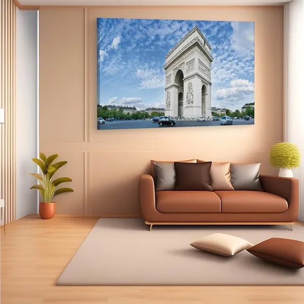 Multicolor_Arc_De_Triomphe,_Wooden_Framed_Canvas_Paintings_|_For_Home_Decor_|_Bedroom,_Living_Room,Wall_Decoration_|_Wall_Art_Painting,_Ct0998,_Size_16_X_24_In