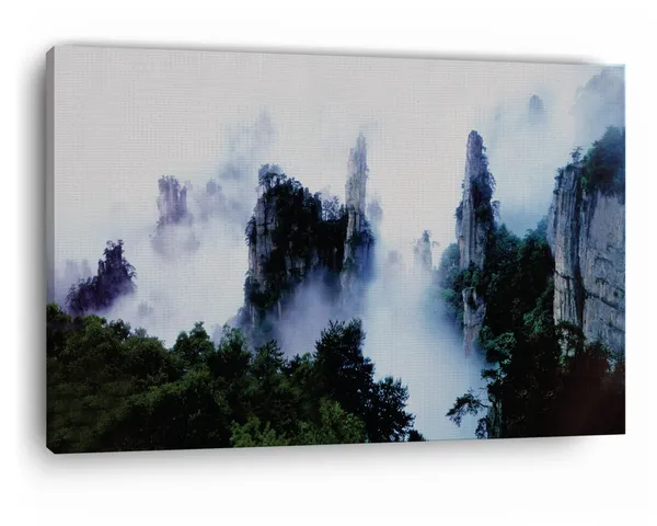 Multicolor_Tianzi_Mountain,_Wooden_Framed_Canvas_Paintings_|_For_Home_Decor_|_Bedroom,_Living_Room,Wall_Decoration_|_Wall_Art_Painting,_Ct0999,_Size_16_X_24_In