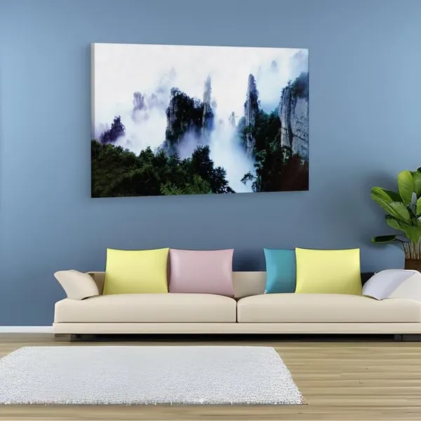 Multicolor_Tianzi_Mountain,_Wooden_Framed_Canvas_Paintings_|_For_Home_Decor_|_Bedroom,_Living_Room,Wall_Decoration_|_Wall_Art_Painting,_Ct0999,_Size_16_X_24_In