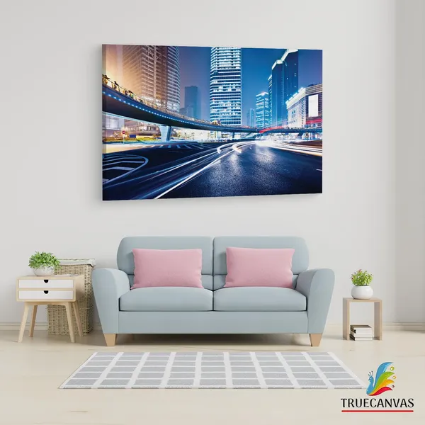 Multicolor_Cityscape_Light_Road,_Wooden_Framed_Canvas_Paintings_|_For_Living_Room_|_Bedroom_|_Office_|_Gallery_|_Ready_Wall_Mount_Canvas_Wall_Art_Painting_|_Size_-_12_X_18In,_Ct0002