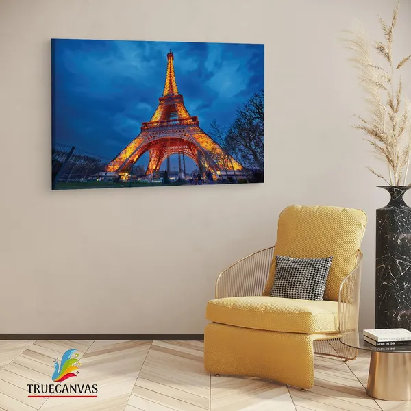 Multicolor_Eiffel_Tower,_Wooden_Framed_Canvas_Paintings_|_For_Living_Room_|_Bedroom_|_Office_|_Gallery_|_Ready_Wall_Mount_Canvas_Wall_Art_Painting_|_Size_-_12_X_18In,_Ct0003