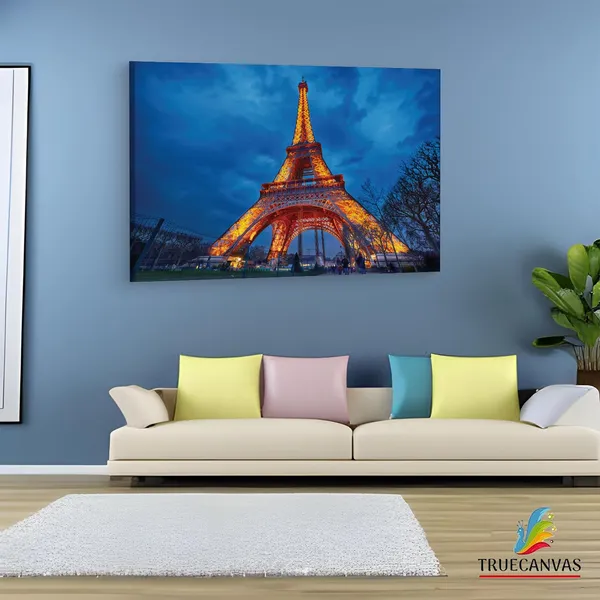 Multicolor_Eiffel_Tower,_Wooden_Framed_Canvas_Paintings_|_For_Living_Room_|_Bedroom_|_Office_|_Gallery_|_Ready_Wall_Mount_Canvas_Wall_Art_Painting_|_Size_-_12_X_18In,_Ct0003