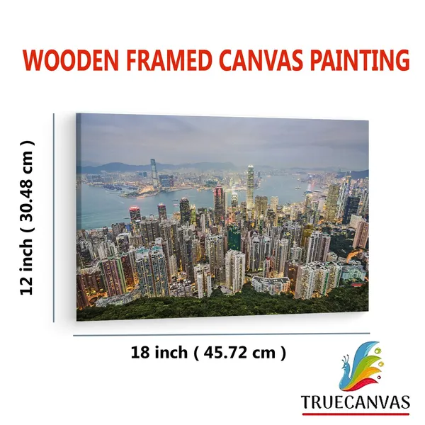 Multicolor_Victoria_Peak,_Wooden_Framed_Canvas_Paintings_|_For_Living_Room_|_Bedroom_|_Office_|_Gallery_|_Ready_Wall_Mount_Canvas_Wall_Art_Painting_|_Size_-_12_X_18In,_Ct0005