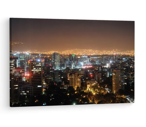 Multicolor_Mexico_City_Night_Dream,_Wooden_Framed_Canvas_Paintings_|_For_Living_Room_|_Bedroom_|_Office_|_Gallery_|_Ready_Wall_Mount_Canvas_Wall_Art_Painting_|_Size_-_12_X_18In,_Ct0006