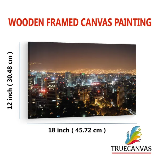Multicolor_Mexico_City_Night_Dream,_Wooden_Framed_Canvas_Paintings_|_For_Living_Room_|_Bedroom_|_Office_|_Gallery_|_Ready_Wall_Mount_Canvas_Wall_Art_Painting_|_Size_-_12_X_18In,_Ct0006