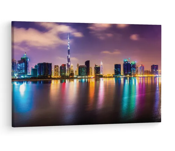 Multicolor_Burj_Khalifa,_Wooden_Framed_Canvas_Paintings_|_For_Living_Room_|_Bedroom_|_Office_|_Gallery_|_Ready_Wall_Mount_Canvas_Wall_Art_Painting_|_Size_-_12_X_18In,_Ct0008