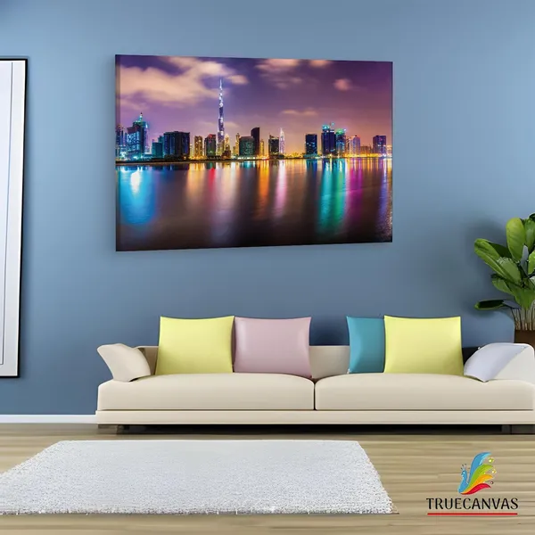 Multicolor_Burj_Khalifa,_Wooden_Framed_Canvas_Paintings_|_For_Living_Room_|_Bedroom_|_Office_|_Gallery_|_Ready_Wall_Mount_Canvas_Wall_Art_Painting_|_Size_-_12_X_18In,_Ct0008