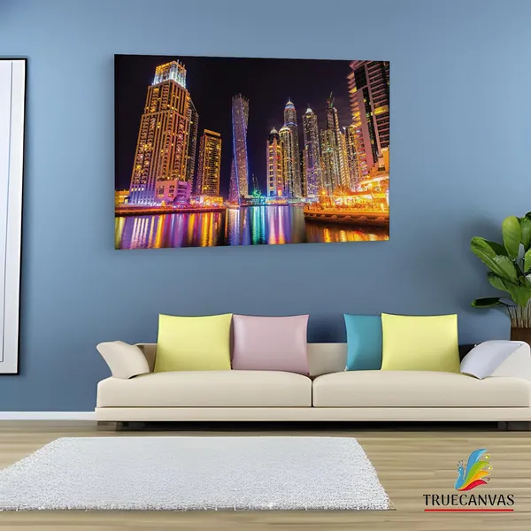Multicolor_Cayan_Tower,_Wooden_Framed_Canvas_Paintings_|_For_Living_Room_|_Bedroom_|_Office_|_Gallery_|_Ready_Wall_Mount_Canvas_Wall_Art_Painting_|_Size_-_12_X_18In,_Ct0009
