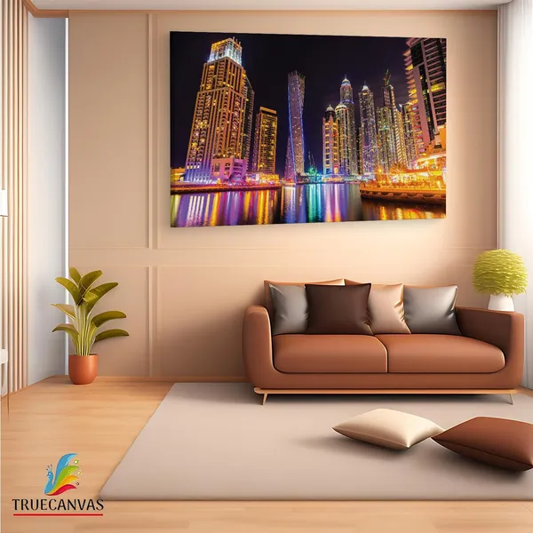 Multicolor_Cayan_Tower,_Wooden_Framed_Canvas_Paintings_|_For_Living_Room_|_Bedroom_|_Office_|_Gallery_|_Ready_Wall_Mount_Canvas_Wall_Art_Painting_|_Size_-_12_X_18In,_Ct0009