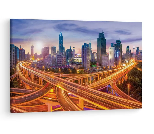 Multicolor_Lais_Puzzle_-_Skyline,_Wooden_Framed_Canvas_Paintings_|_For_Living_Room_|_Bedroom_|_Office_|_Gallery_|_Ready_Wall_Mount_Canvas_Wall_Art_Painting_|_Size_-_12_X_18In,_Ct0014