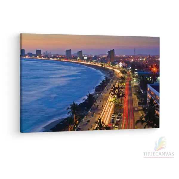 Multicolor_Malecn_De_Mazatl?N,_Wooden_Framed_Canvas_Paintings_|_For_Living_Room_|_Bedroom_|_Office_|_Gallery_|_Ready_Wall_Mount_Canvas_Wall_Art_Painting_|_Size_-_12_X_18In,_Ct0017