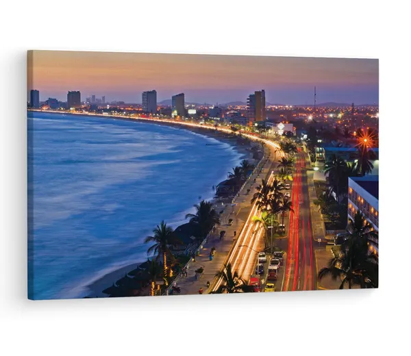Multicolor_Malecn_De_Mazatl?N,_Wooden_Framed_Canvas_Paintings_|_For_Living_Room_|_Bedroom_|_Office_|_Gallery_|_Ready_Wall_Mount_Canvas_Wall_Art_Painting_|_Size_-_12_X_18In,_Ct0017