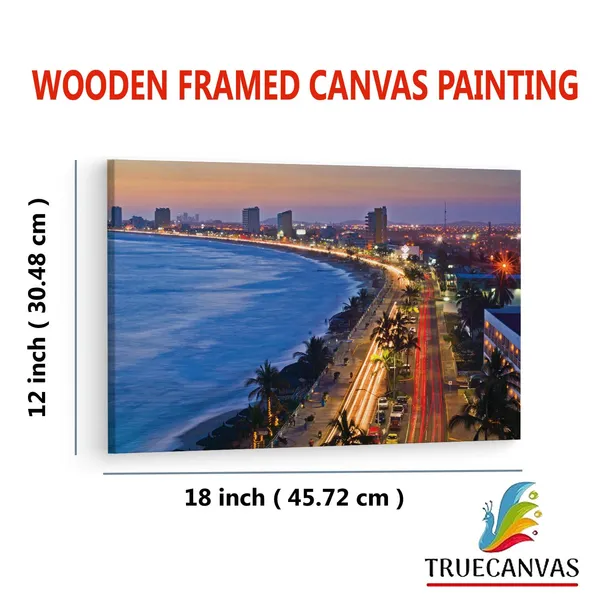 Multicolor_Malecn_De_Mazatl?N,_Wooden_Framed_Canvas_Paintings_|_For_Living_Room_|_Bedroom_|_Office_|_Gallery_|_Ready_Wall_Mount_Canvas_Wall_Art_Painting_|_Size_-_12_X_18In,_Ct0017