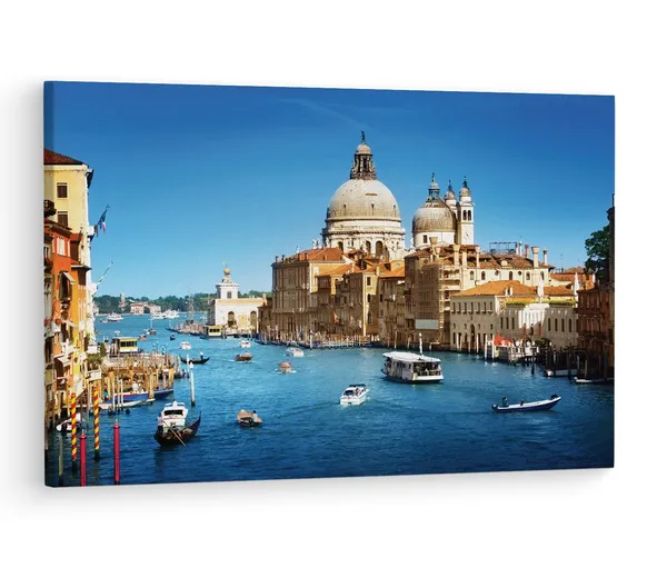 Multicolor_Grand_Canal,_Wooden_Framed_Canvas_Paintings_|_For_Living_Room_|_Bedroom_|_Office_|_Gallery_|_Ready_Wall_Mount_Canvas_Wall_Art_Painting_|_Size_-_12_X_18In,_Ct0020