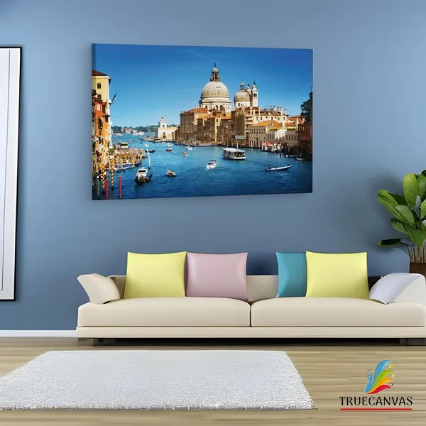 Multicolor_Grand_Canal,_Wooden_Framed_Canvas_Paintings_|_For_Living_Room_|_Bedroom_|_Office_|_Gallery_|_Ready_Wall_Mount_Canvas_Wall_Art_Painting_|_Size_-_12_X_18In,_Ct0020
