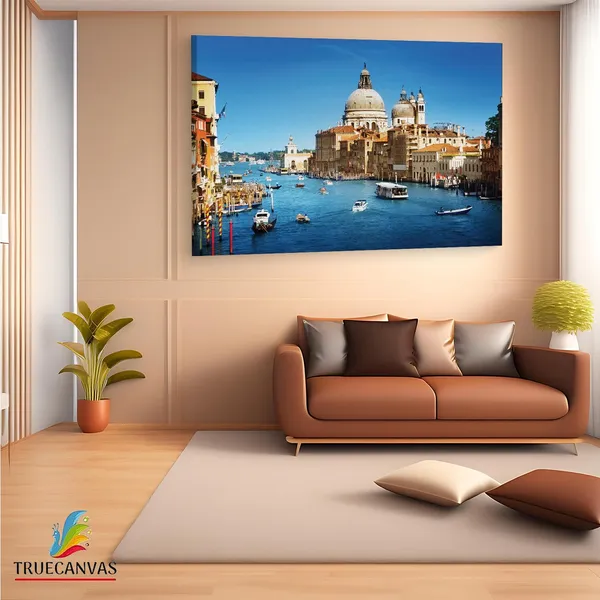 Multicolor_Grand_Canal,_Wooden_Framed_Canvas_Paintings_|_For_Living_Room_|_Bedroom_|_Office_|_Gallery_|_Ready_Wall_Mount_Canvas_Wall_Art_Painting_|_Size_-_12_X_18In,_Ct0020