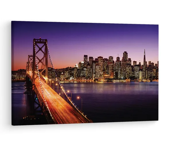 Multicolor_San_Francisco,_Wooden_Framed_Canvas_Paintings_|_For_Living_Room_|_Bedroom_|_Office_|_Gallery_|_Ready_Wall_Mount_Canvas_Wall_Art_Painting_|_Size_-_12_X_18In,_Ct0024
