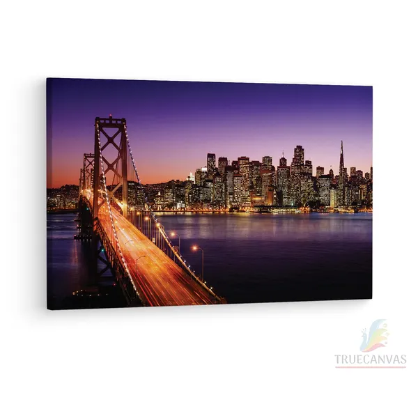 Multicolor_San_Francisco,_Wooden_Framed_Canvas_Paintings_|_For_Living_Room_|_Bedroom_|_Office_|_Gallery_|_Ready_Wall_Mount_Canvas_Wall_Art_Painting_|_Size_-_12_X_18In,_Ct0024