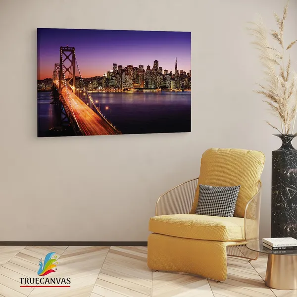 Multicolor_San_Francisco,_Wooden_Framed_Canvas_Paintings_|_For_Living_Room_|_Bedroom_|_Office_|_Gallery_|_Ready_Wall_Mount_Canvas_Wall_Art_Painting_|_Size_-_12_X_18In,_Ct0024