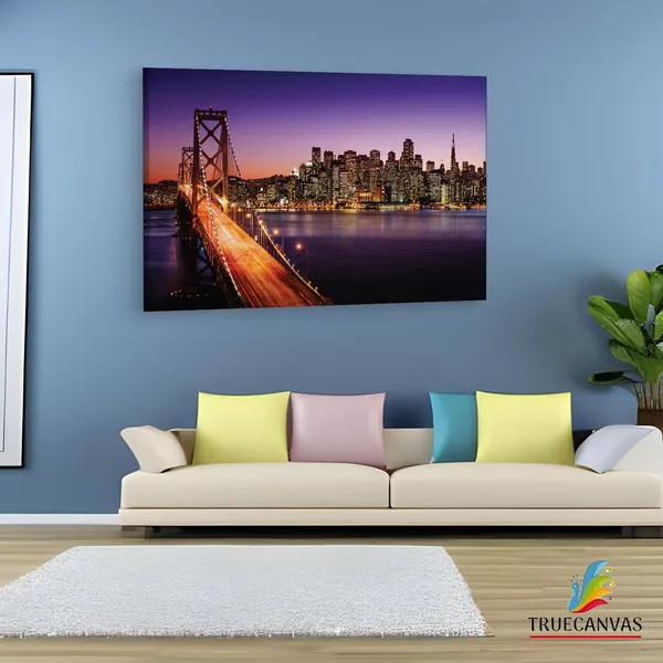 Multicolor_San_Francisco,_Wooden_Framed_Canvas_Paintings_|_For_Living_Room_|_Bedroom_|_Office_|_Gallery_|_Ready_Wall_Mount_Canvas_Wall_Art_Painting_|_Size_-_12_X_18In,_Ct0024