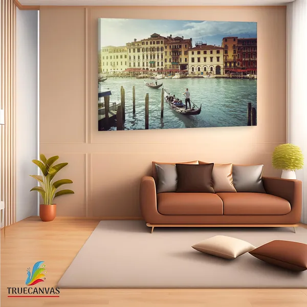 Multicolor_Venice_Gondola,_Wooden_Framed_Canvas_Paintings_|_For_Living_Room_|_Bedroom_|_Office_|_Gallery_|_Ready_Wall_Mount_Canvas_Wall_Art_Painting_|_Size_-_12_X_18In,_Ct0026