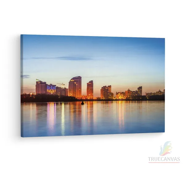 Multicolor_Kiev_City_Skyline,_Wooden_Framed_Canvas_Paintings_|_For_Living_Room_|_Bedroom_|_Office_|_Gallery_|_Ready_Wall_Mount_Canvas_Wall_Art_Painting_|_Size_-_12_X_18In,_Ct0027
