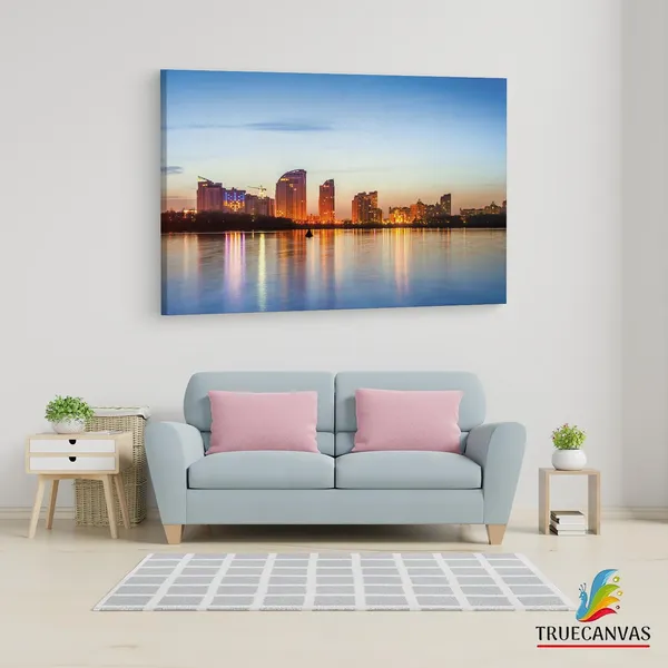 Multicolor_Kiev_City_Skyline,_Wooden_Framed_Canvas_Paintings_|_For_Living_Room_|_Bedroom_|_Office_|_Gallery_|_Ready_Wall_Mount_Canvas_Wall_Art_Painting_|_Size_-_12_X_18In,_Ct0027