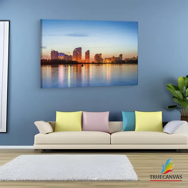 Multicolor_Kiev_City_Skyline,_Wooden_Framed_Canvas_Paintings_|_For_Living_Room_|_Bedroom_|_Office_|_Gallery_|_Ready_Wall_Mount_Canvas_Wall_Art_Painting_|_Size_-_12_X_18In,_Ct0027