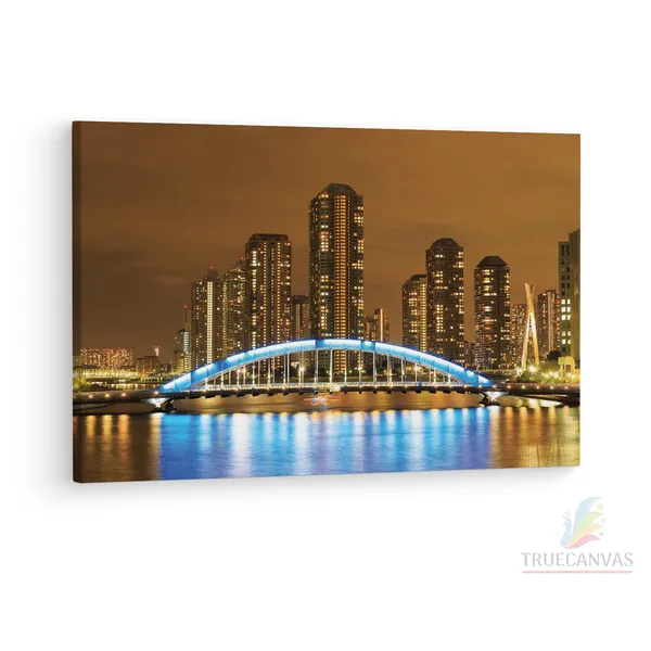 Multicolor_Eitai_Bridge,_Wooden_Framed_Canvas_Paintings_|_For_Living_Room_|_Bedroom_|_Office_|_Gallery_|_Ready_Wall_Mount_Canvas_Wall_Art_Painting_|_Size_-_12_X_18In,_Ct0029