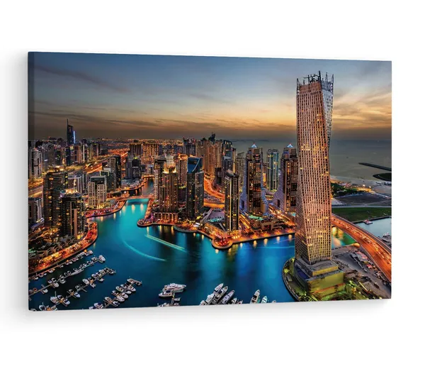 Multicolor_Glorious_City_Dubai,_Wooden_Framed_Canvas_Paintings_|_For_Living_Room_|_Bedroom_|_Office_|_Gallery_|_Ready_Wall_Mount_Canvas_Wall_Art_Painting_|_Size_-_12_X_18In,_Ct0035