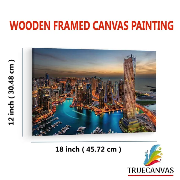 Multicolor_Glorious_City_Dubai,_Wooden_Framed_Canvas_Paintings_|_For_Living_Room_|_Bedroom_|_Office_|_Gallery_|_Ready_Wall_Mount_Canvas_Wall_Art_Painting_|_Size_-_12_X_18In,_Ct0035