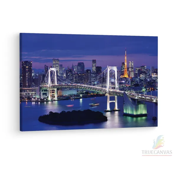 Multicolor_Rainbow_Bridge,_Wooden_Framed_Canvas_Paintings_|_For_Living_Room_|_Bedroom_|_Office_|_Gallery_|_Ready_Wall_Mount_Canvas_Wall_Art_Painting_|_Size_-_12_X_18In,_Ct0036