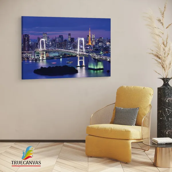 Multicolor_Rainbow_Bridge,_Wooden_Framed_Canvas_Paintings_|_For_Living_Room_|_Bedroom_|_Office_|_Gallery_|_Ready_Wall_Mount_Canvas_Wall_Art_Painting_|_Size_-_12_X_18In,_Ct0036