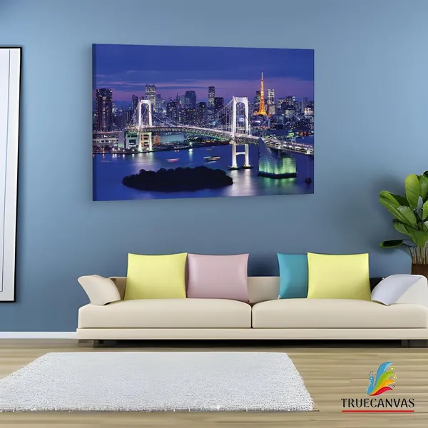 Multicolor_Rainbow_Bridge,_Wooden_Framed_Canvas_Paintings_|_For_Living_Room_|_Bedroom_|_Office_|_Gallery_|_Ready_Wall_Mount_Canvas_Wall_Art_Painting_|_Size_-_12_X_18In,_Ct0036