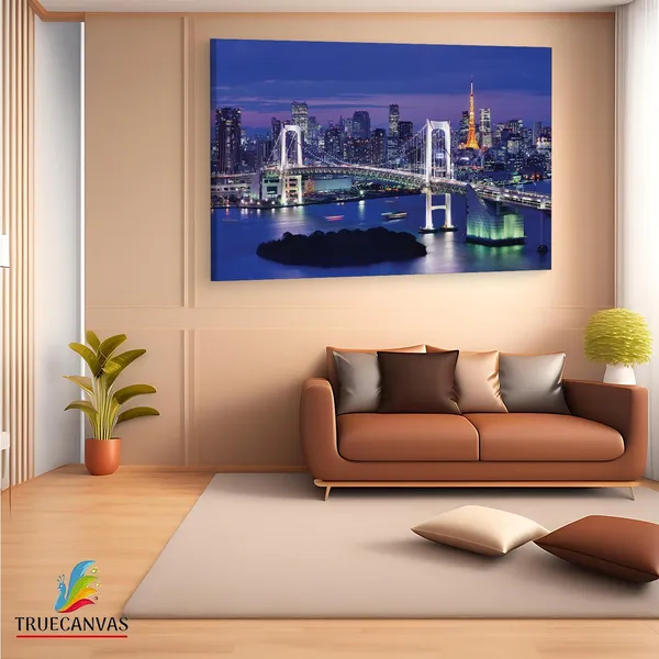 Multicolor_Rainbow_Bridge,_Wooden_Framed_Canvas_Paintings_|_For_Living_Room_|_Bedroom_|_Office_|_Gallery_|_Ready_Wall_Mount_Canvas_Wall_Art_Painting_|_Size_-_12_X_18In,_Ct0036