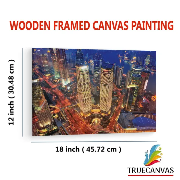 Multicolor_Bath_Mat_Shanghai_Aerial_At_Dusk,_Wooden_Framed_Canvas_Paintings_|_For_Living_Room_|_Bedroom_|_Office_|_Gallery_|_Ready_Wall_Mount_Canvas_Wall_Art_Painting_|_Size_-_12_X_18In,_Ct0041