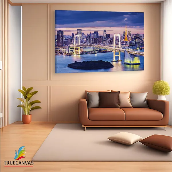 Multicolor_Rainbow_Bridge,_Wooden_Framed_Canvas_Paintings_|_For_Living_Room_|_Bedroom_|_Office_|_Gallery_|_Ready_Wall_Mount_Canvas_Wall_Art_Painting_|_Size_-_12_X_18In,_Ct0043