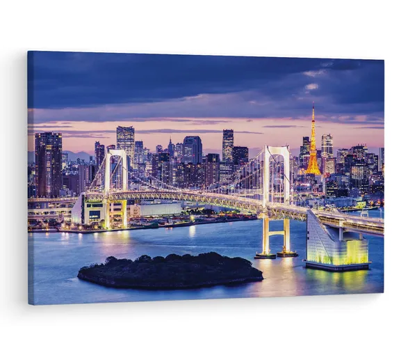 Multicolor_Rainbow_Bridge,_Wooden_Framed_Canvas_Paintings_|_For_Living_Room_|_Bedroom_|_Office_|_Gallery_|_Ready_Wall_Mount_Canvas_Wall_Art_Painting_|_Size_-_12_X_18In,_Ct0043