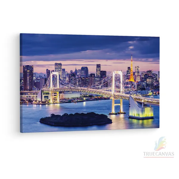 Multicolor_Rainbow_Bridge,_Wooden_Framed_Canvas_Paintings_|_For_Living_Room_|_Bedroom_|_Office_|_Gallery_|_Ready_Wall_Mount_Canvas_Wall_Art_Painting_|_Size_-_12_X_18In,_Ct0043