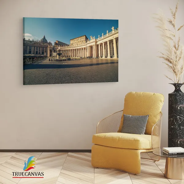 Multicolor_Saint_Peter'S_Square,_Wooden_Framed_Canvas_Paintings_|_For_Living_Room_|_Bedroom_|_Office_|_Gallery_|_Ready_Wall_Mount_Canvas_Wall_Art_Painting_|_Size_-_12_X_18In,_Ct0048