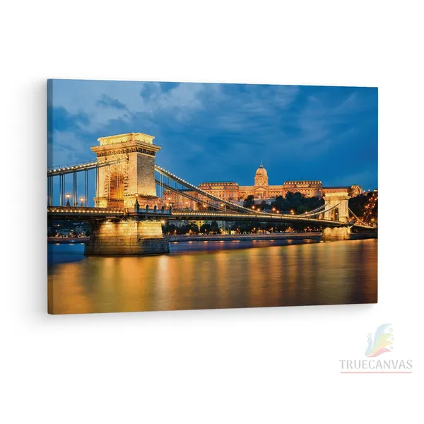Multicolor_Chain_Bridge,_Wooden_Framed_Canvas_Paintings_|_For_Living_Room_|_Bedroom_|_Office_|_Gallery_|_Ready_Wall_Mount_Canvas_Wall_Art_Painting_|_Size_-_12_X_18In,_Ct0049