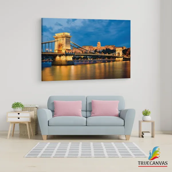 Multicolor_Chain_Bridge,_Wooden_Framed_Canvas_Paintings_|_For_Living_Room_|_Bedroom_|_Office_|_Gallery_|_Ready_Wall_Mount_Canvas_Wall_Art_Painting_|_Size_-_12_X_18In,_Ct0049