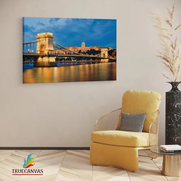 Multicolor_Chain_Bridge,_Wooden_Framed_Canvas_Paintings_|_For_Living_Room_|_Bedroom_|_Office_|_Gallery_|_Ready_Wall_Mount_Canvas_Wall_Art_Painting_|_Size_-_12_X_18In,_Ct0049