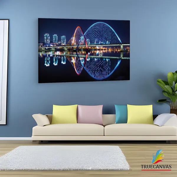 Multicolor_Expo_Bridge,_Wooden_Framed_Canvas_Paintings_|_For_Living_Room_|_Bedroom_|_Office_|_Gallery_|_Ready_Wall_Mount_Canvas_Wall_Art_Painting_|_Size_-_12_X_18In,_Ct0050