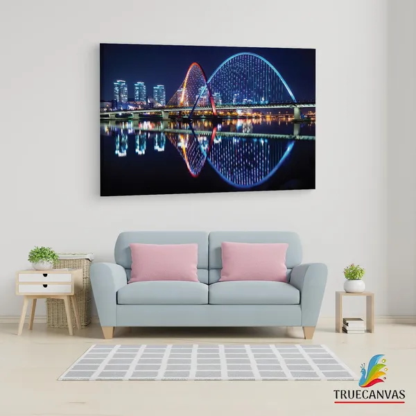 Multicolor_Expo_Bridge,_Wooden_Framed_Canvas_Paintings_|_For_Living_Room_|_Bedroom_|_Office_|_Gallery_|_Ready_Wall_Mount_Canvas_Wall_Art_Painting_|_Size_-_12_X_18In,_Ct0050