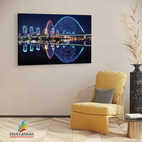 Multicolor_Expo_Bridge,_Wooden_Framed_Canvas_Paintings_|_For_Living_Room_|_Bedroom_|_Office_|_Gallery_|_Ready_Wall_Mount_Canvas_Wall_Art_Painting_|_Size_-_12_X_18In,_Ct0050