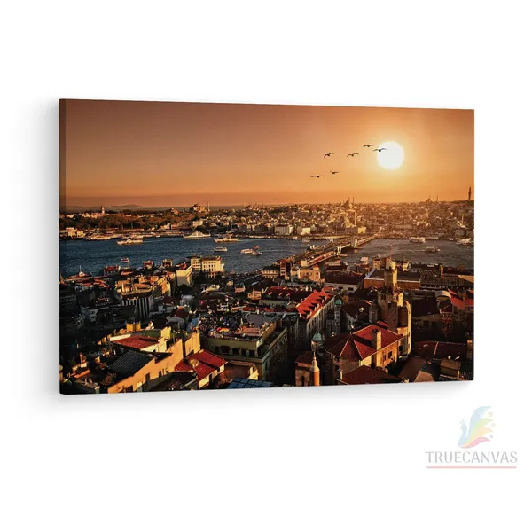 Multicolor_Istanbul_-_Duvar_Ka?????D?,_Wooden_Framed_Canvas_Paintings_|_For_Living_Room_|_Bedroom_|_Office_|_Gallery_|_Ready_Wall_Mount_Canvas_Wall_Art_Painting_|_Size_-_12_X_18In,_Ct0051
