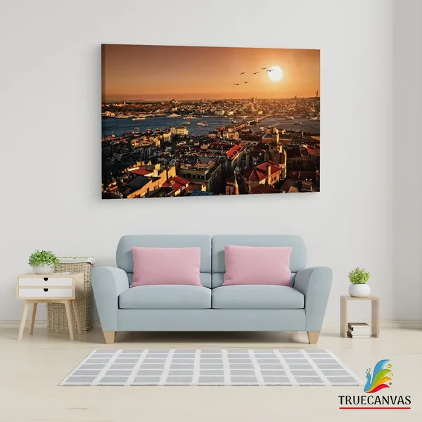 Multicolor_Istanbul_-_Duvar_Ka?????D?,_Wooden_Framed_Canvas_Paintings_|_For_Living_Room_|_Bedroom_|_Office_|_Gallery_|_Ready_Wall_Mount_Canvas_Wall_Art_Painting_|_Size_-_12_X_18In,_Ct0051